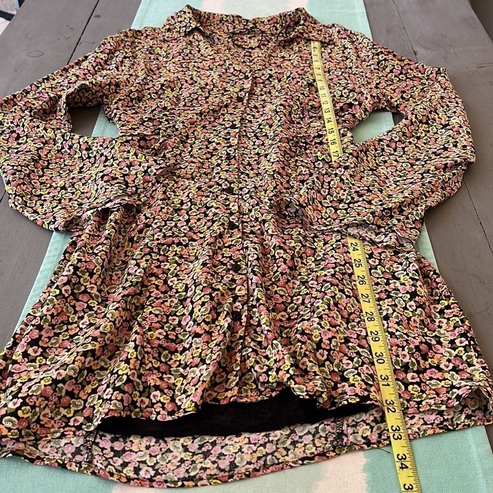 Zara Floral Print Button Front Mini Shirt Dress - Picture 13 of 14